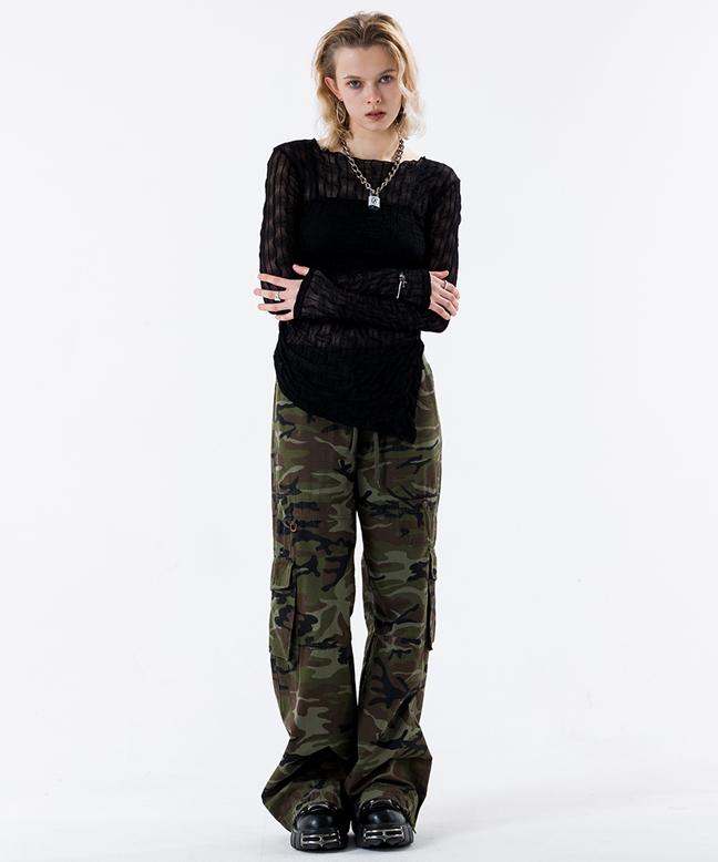Leoninghai Ripstop Elastic Cargo Pants [Camo]