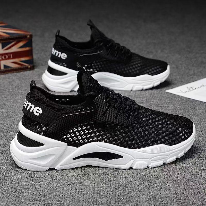 

New summer men s shoes breathable thin single mesh hollow mesh sports running casual mesh shoes men s trendy shoes 39