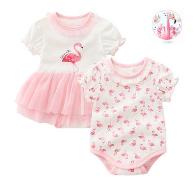 Summer Cute Newborn Baby Girls Clothes Sling Cotton Jumpsuit Bodysuit One-pieces