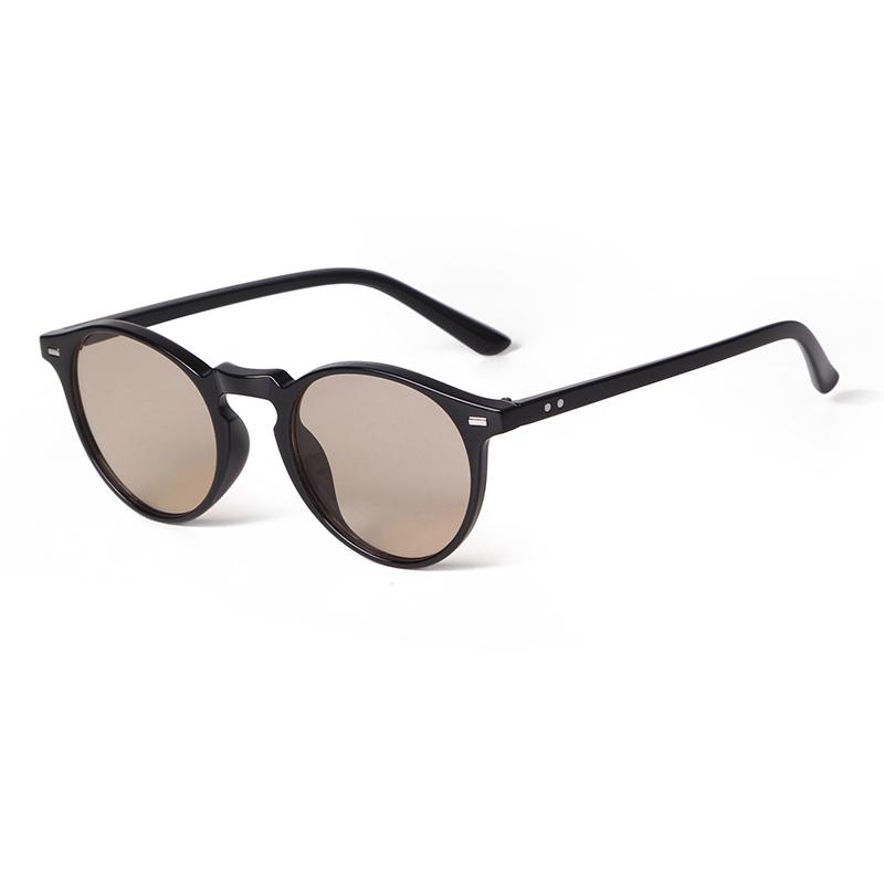 STORY Fashion Gradient Blue Lens Round Sunglasses Women Men Retro Rivet Tortoise Shell Sun Glasses UV Lentes  Mujer S22731