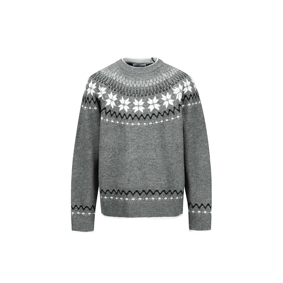 ARBENDO Unisex Retro Fair Isle Sweater - Loose Fit, Autumn/Winter Knitwear M1364