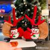 2 Pcs/set of Christmas Hair Clips Hair Accessories Sweet Party Antler Top Clip Women's Fashion Festival New Year Hairs Accessory