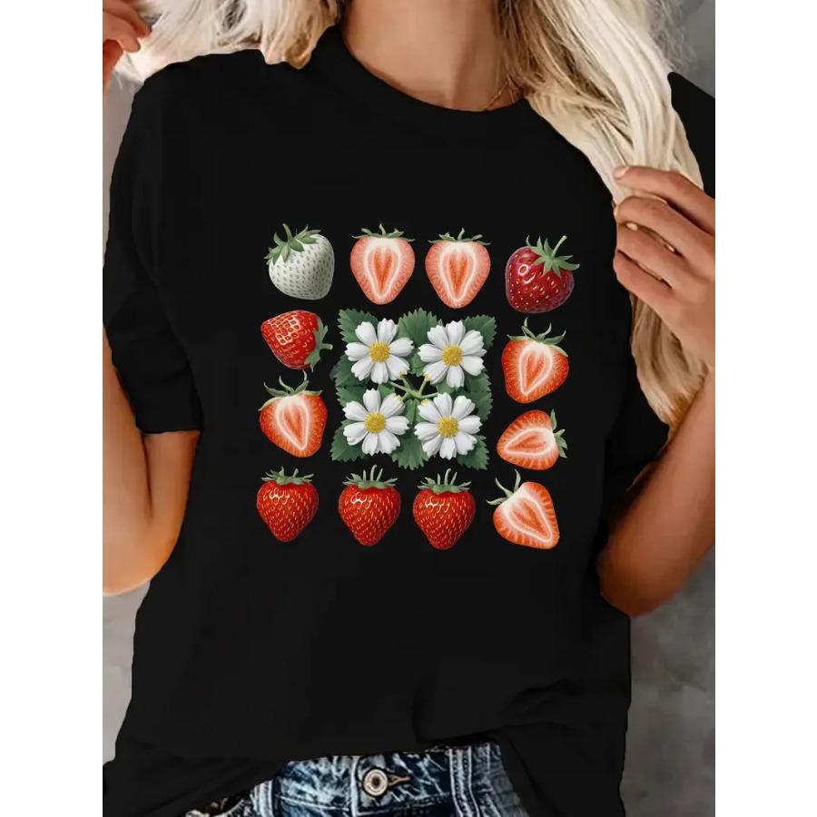 Casual Short Sleeved Printed Fashionable Oversized Cotton 3D Top Pattern T-shirt for Men Comfortable Summer Round Neck