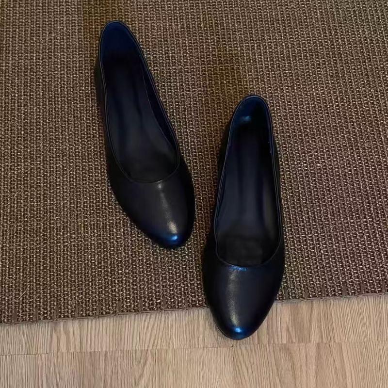 Soft Bottom Flat Work Shoes Women's Round Toe Slip-On Padded Arch Support Anti-Slip Casual Comfortable Spring Autumn Shoes