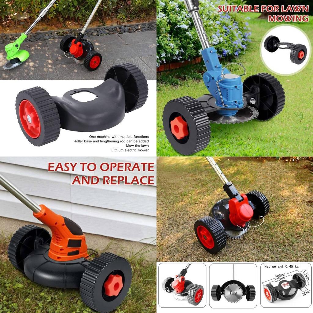 Support Wheel For Lawn Trimmer With Stable Balance And Easy Installation For Garden Maintenance