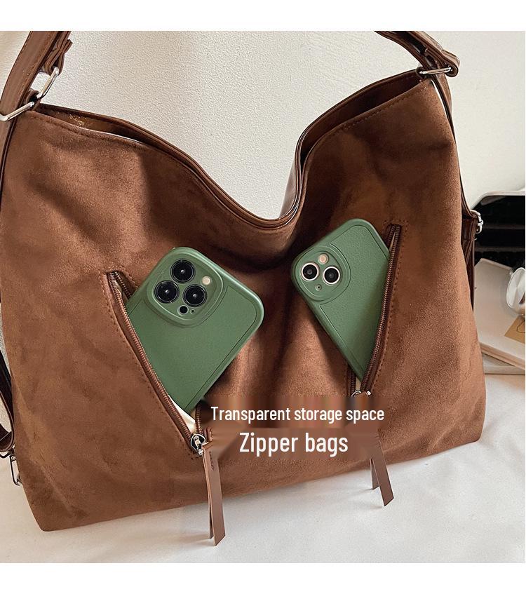 Retro 2025 Large Capacity Tote Bag: Stylish, Versatile Handbag for Women - Single Shoulder & Crossbody Carry