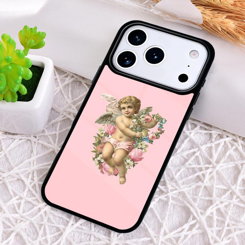 Vintage Painting Paradise Angel Shockproof Phone Case for iPhone 17 Air 16e 15 11 12 14 13 Pro Max Cover Coque