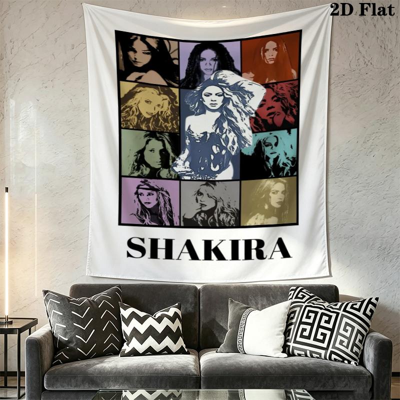 Tapeçaria de Parede Shakira Pendente de Parede Estético Manta de Tecido Impressa Tapeçarias Decorativas para Quarto Sala de Estar Decoração de Casa