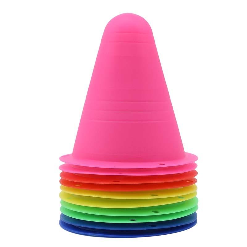 10PCS Colorful Training Marker Cones Mini Sports Cones Football Training Sports Equipment Roller Skating Barriers