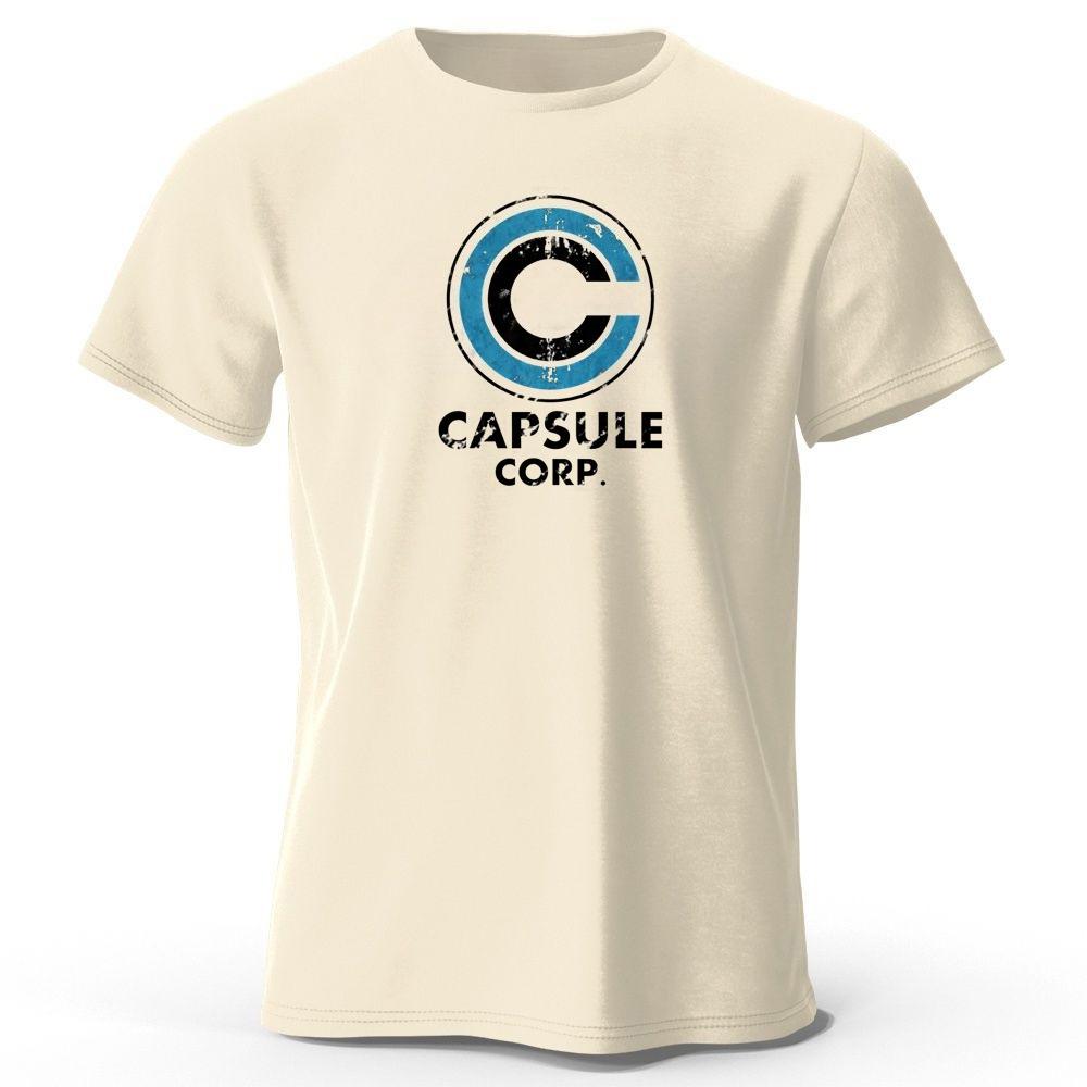 Capsule Corp Cotton Funny Printing Japan Anime Men T Shirt Tee Summer Streetwear Tops Fashion Brand Tshirt Clothing