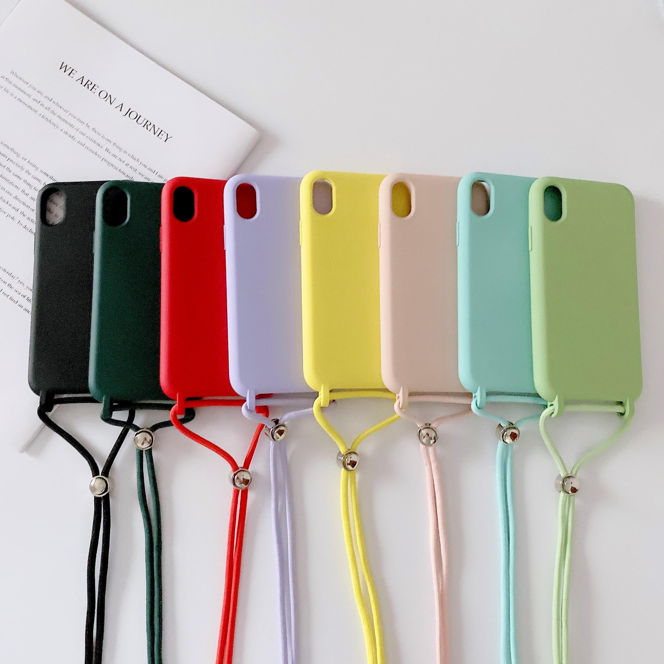 

Телефон Дело Корд Lanyards Crossbody с веревкой для iPhone 6 7 Плюс 8 Плюс XR XS MAX X XS 11 Pro Max SE 2020 12 Мини 12 Pro 12 Pro Макс Телефон Обложка Дело