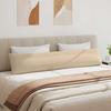 Sofa Cushions 2 Pieces Cream 200 X 40 Cm Fabric
