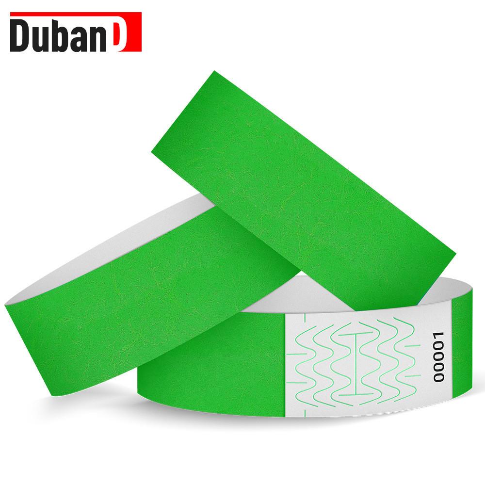 Waterproof Dupont Paper Wristbands With Uv Printing For Childrens Playground And Pool Access