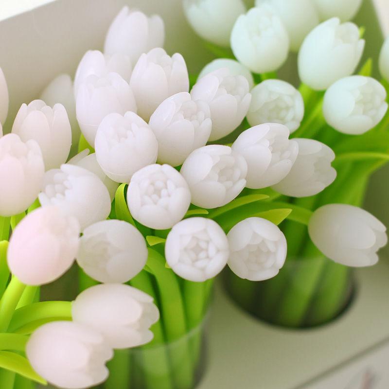 Color Changing Tulip Gel Pens Cute Discolor Floral Black Ink Neutral Pens Korean Stationery Holiday Gifts Office Supplies