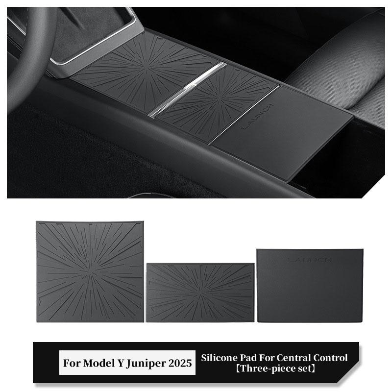 For Tesla Model Y Juniper Silicone Central Control Panel Pad Anti-slip Wear-Resistant Protective Cover Car Interior Accessories