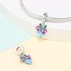 New Copper Spring Tulip Pansy Flower Charms Bead Fit Pandachoriginal Bracelets Fine Diy Jewelry Birthday Gift