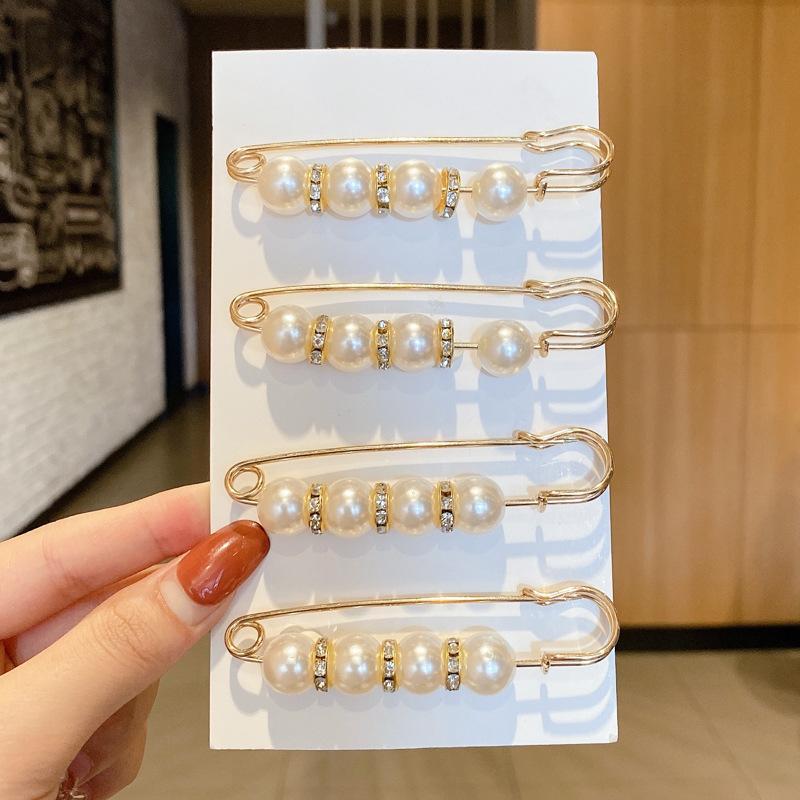 Κομψή καρφίτσα μέσης με μαργαριτάρι και καρφίτσα για γυναίκες