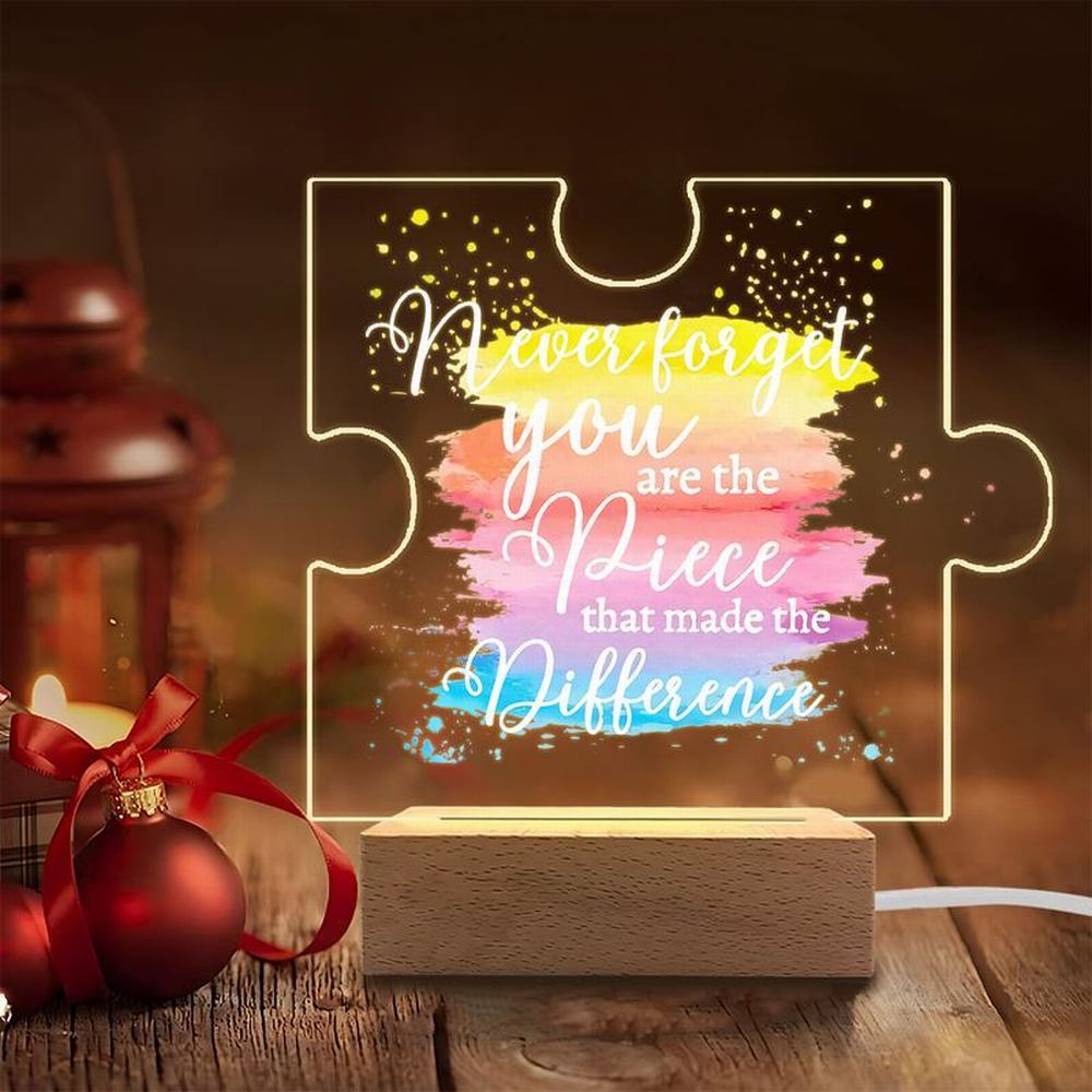 

1PC Acrylic Luminous Ornament Photography Accessories, USB Base, Female Colleague Gift, Farewell/Retirement Figurines Plastic чистый