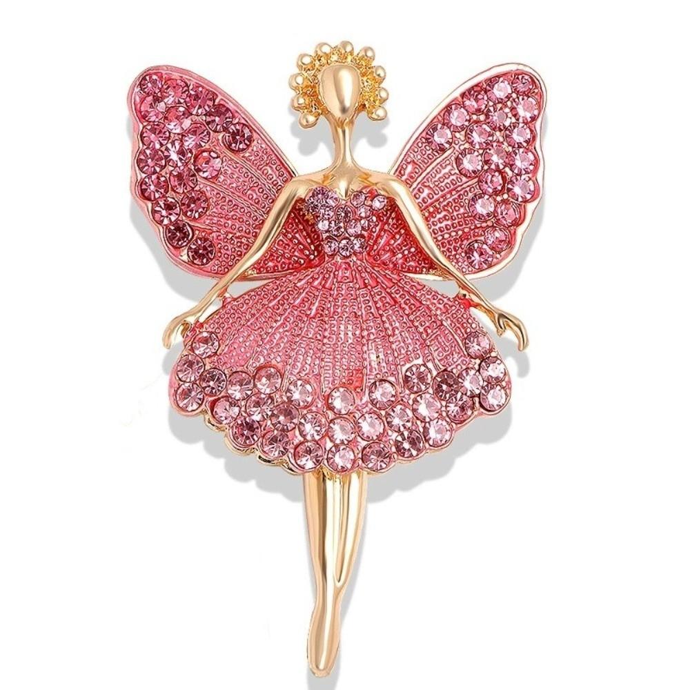 Colorful Ballet Brooch Rhinestone Jewelry Lapel Pin Accessories New Collar Lapel Pin