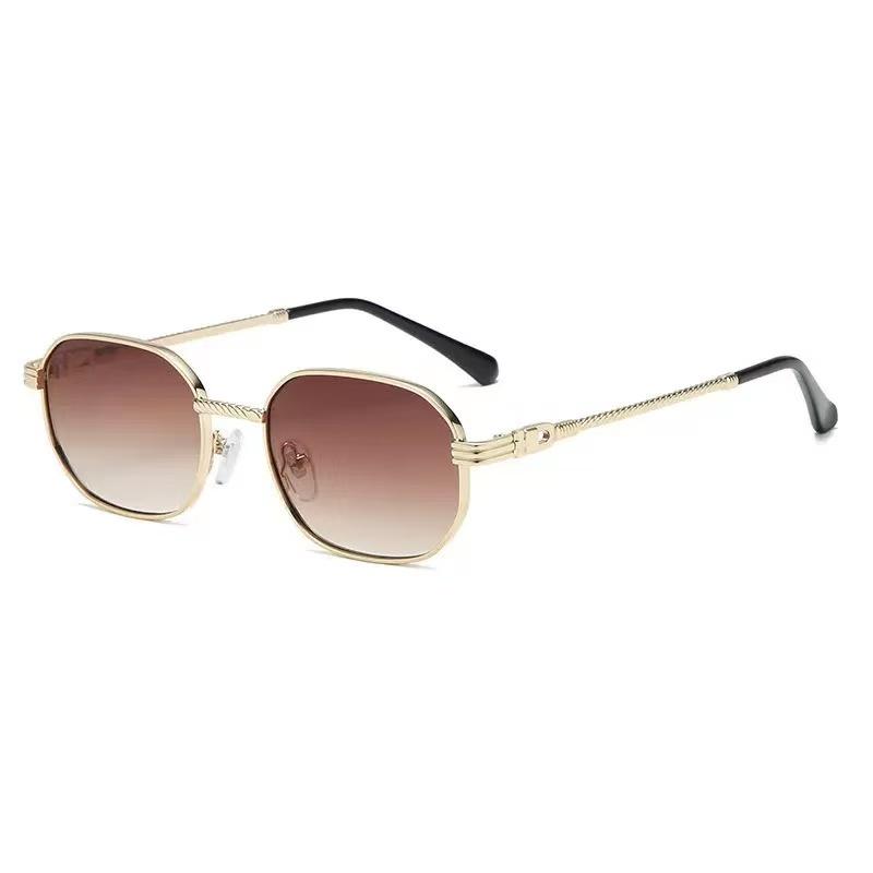 New Retro Small Square Frame Sunglasses Men And Women Trendy Metal Sunglasses Fashion Sunglasses