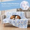Soft Pet Fleece Blanket Cute Elephant Warm Plush Bed Mat for Small Large Dogs Cats Machine Washable Pet Sleeping Cover Blankets