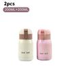 200/350ml Cute Mini Thermos Cup Stainless Steel Thermal Coffee Mug Portable Vacuum Flask Insulated Water Bottle with Button Lid