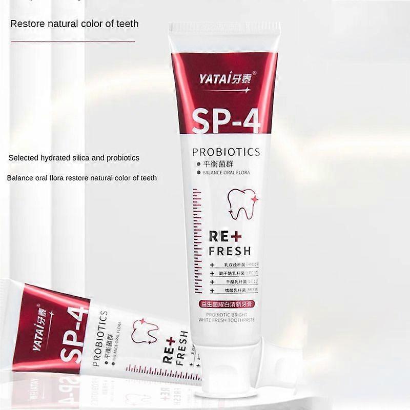2pcs Mint Fresh Breath  Sp-4 Probiotics Whitening Toothpaste Brightening & Stain Removing Toothpaste