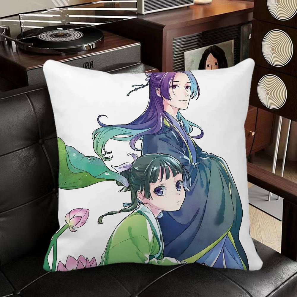 Maomao Anime The Apothecary Diaries Pillow Case Square Pillow Bedroom Sofa Leisure Comfort Cushion Car Home Decoration