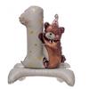 Inflatable Foil Balloon Set Number One with Bear Design Standing Shape for Birthday Party Decoration and Event Celebration Supplies