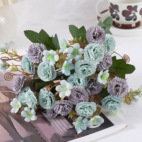 Simulovaná kytice květin Realistický dotek Neuvadající Umělé květiny Střed stolu Svatba Oslava Domácí dekorace