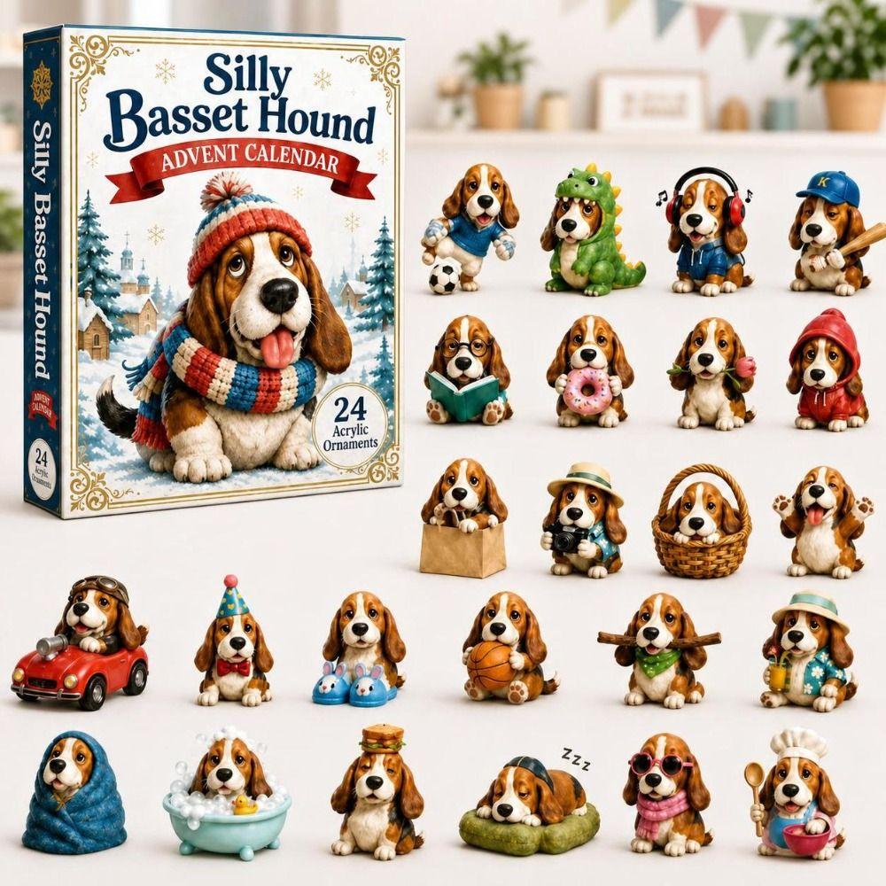24-Tage-Weihnachts-Adventskalender Tägliches Auspacken Tiere Mini-Figuren Haus Festliche Dekoration
