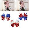 Kids Star Stripe US Flag Bowknot Hairpin Hair Clip Independence Day Party Prop