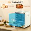 Mini Oven, 15 Litres Electric Oven and Grill with 60-230 degrees C Adjustable Temperature, 60 Minute Timer, Include Baking Tray