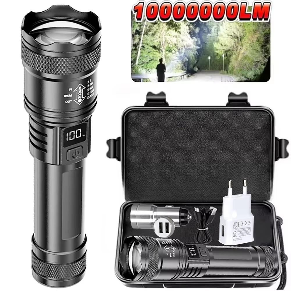 Xiaomi Super Bright LED Flashlight High Power Long Range USB Rechargeable Tactical Torch Outdoor Waterproof Camping Fishing Lantern