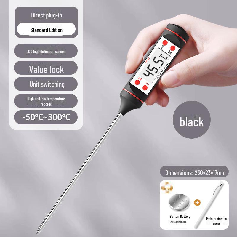 

Цифровой термометр для еды, воды, масла, молока и выпечки - кухонный щуп для точного измерения температуры