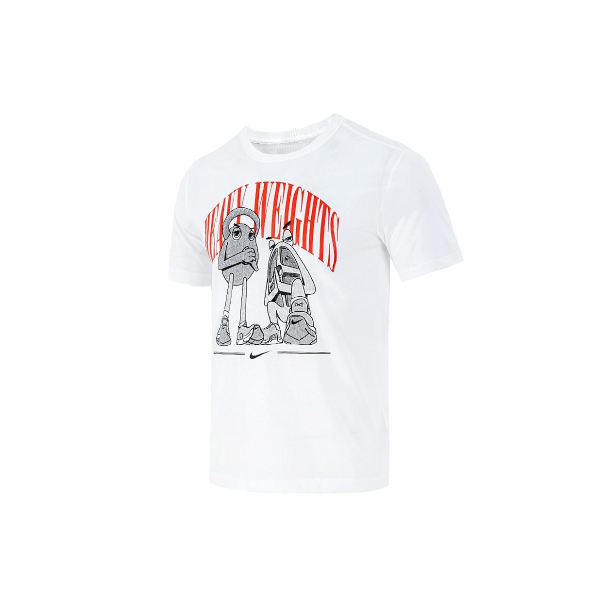 Men s Nike Cartoon Printing Sports Round Neck Short Sleeve White T-Shirt DD6907-100 L