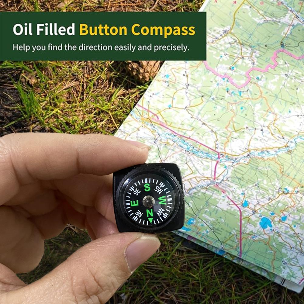 10/15/20Pcs Mini Wristband Compass Portable Detachable Compass Outdoor Camping Hiking Travel Emergency Survival Navigation Tool