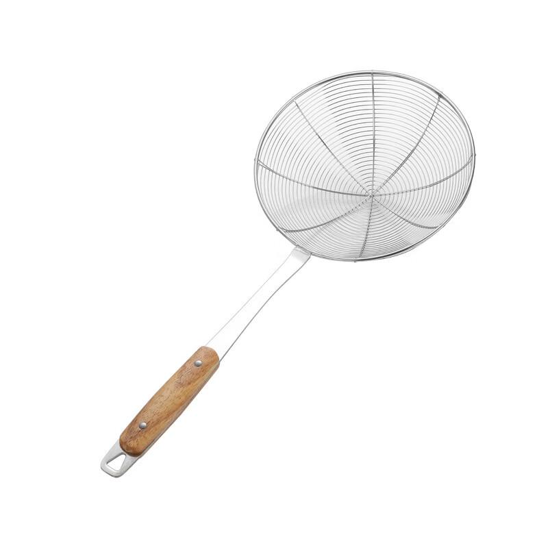 Wooden Handle Stainless Steel Wire Skimmer Set