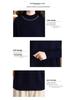 Women's 100% Wool Rhinestone Semi-High Neck Sweater – Fashionable Knitted Base Shirt for Autumn and Winter, Ideal for Middle-Aged and Elderly Mothers