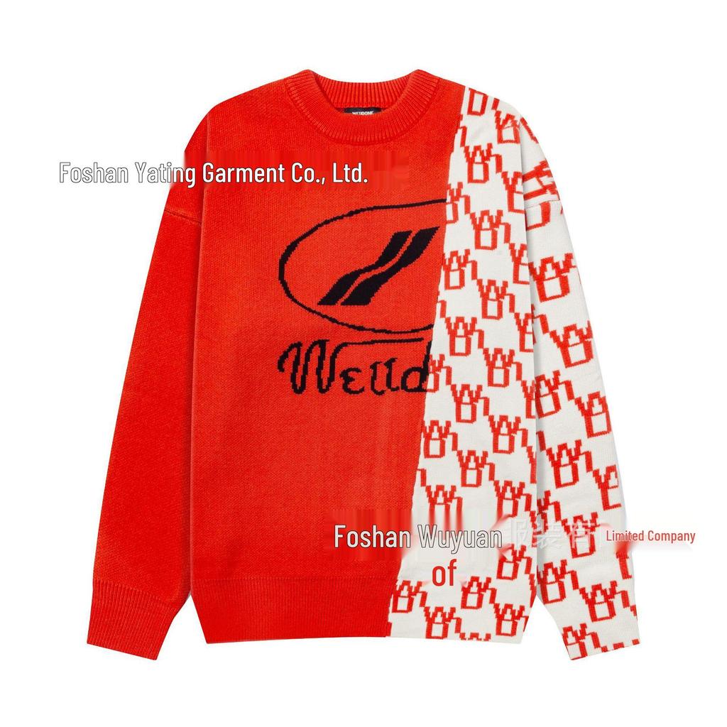 25th Anniversary Logo Embroidered Wool Knit Zip-Up Hoodie Sweater