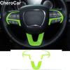 Green Steering Wheel Trim Cover for 15-20 Dodge Challenger/Charger/ Durango/SRT8