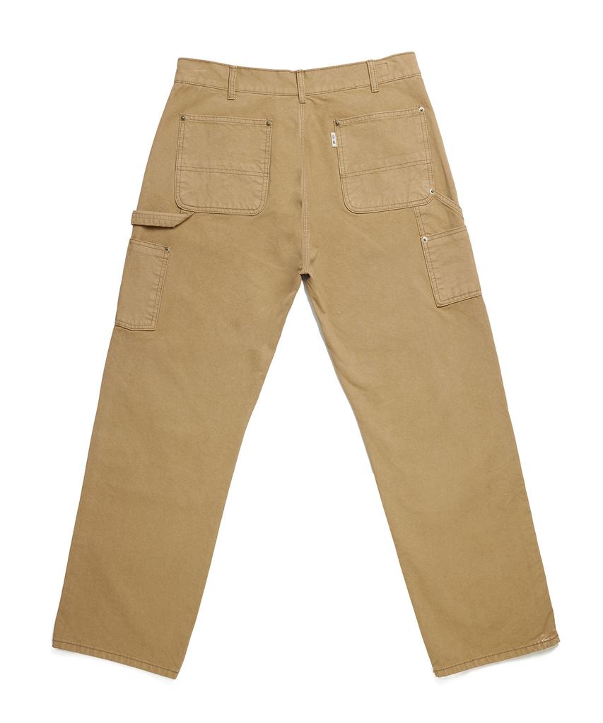 Gongbaeg Relaxed Dyeing Double Knee Cotton Pants_Vintage Beige