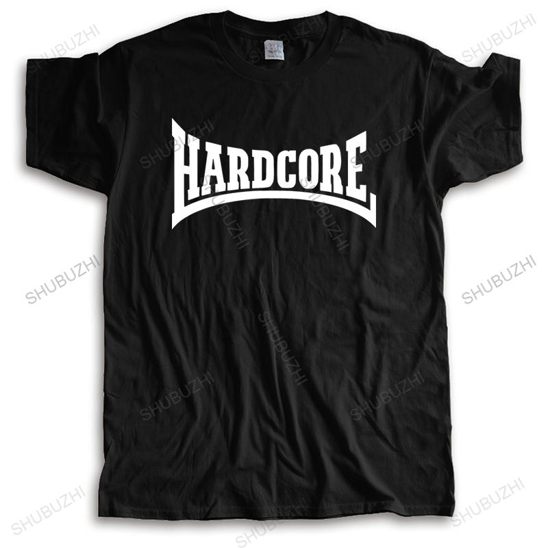 Hardcore Logo Graphic Print Black T-shirt