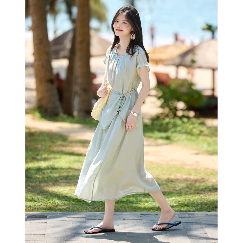 French Chic Tie-Waist Top and Skirt Set