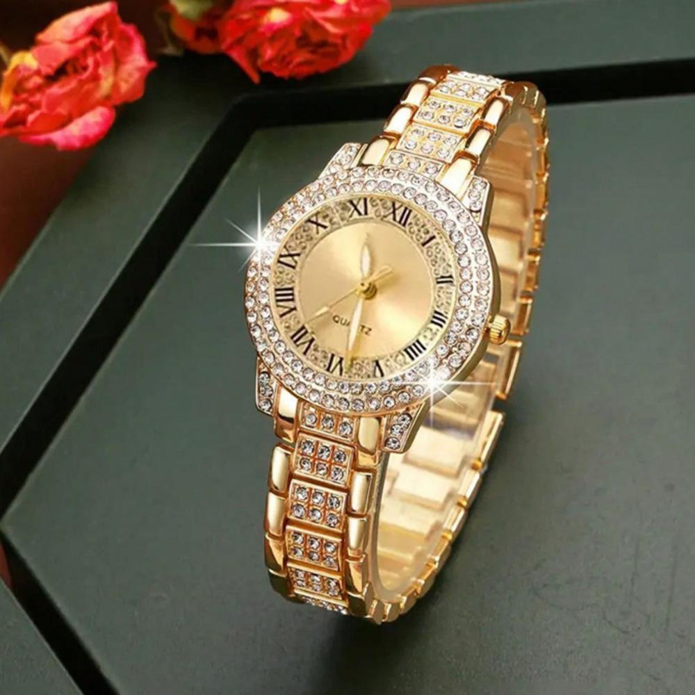 Ladies Fashion Bracelet Watch Diamond Inlaid Watch Cornucopia Roman Quartz Watch Women'S Watch