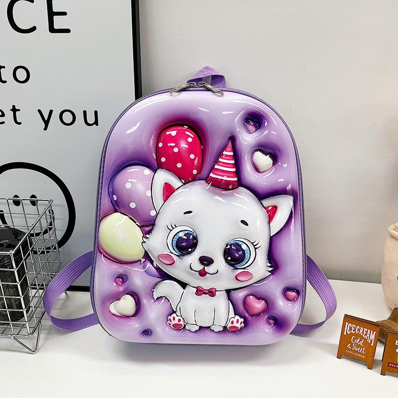 3D Cute Cartoon Children's Fashion School Bags For Boys And Girls Primary School Large Capacity Backpacks Waterproof Backpacks