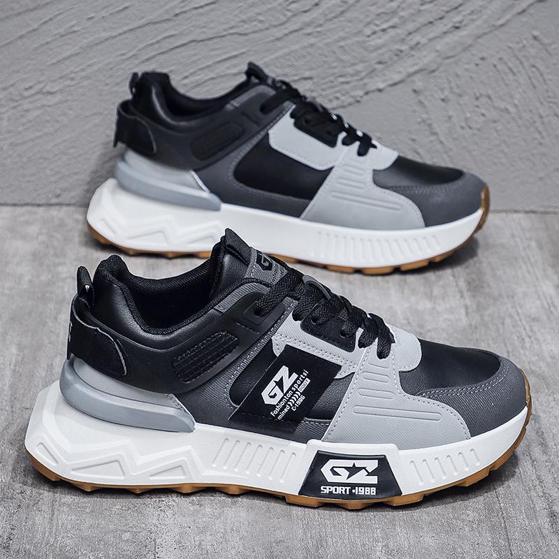 

Men s Casual Shoes Fashi Sneakers Low Top Lace Up Lightweight Comfortable Breathable Walking Shoes For Daily Wear 39 чёрный
