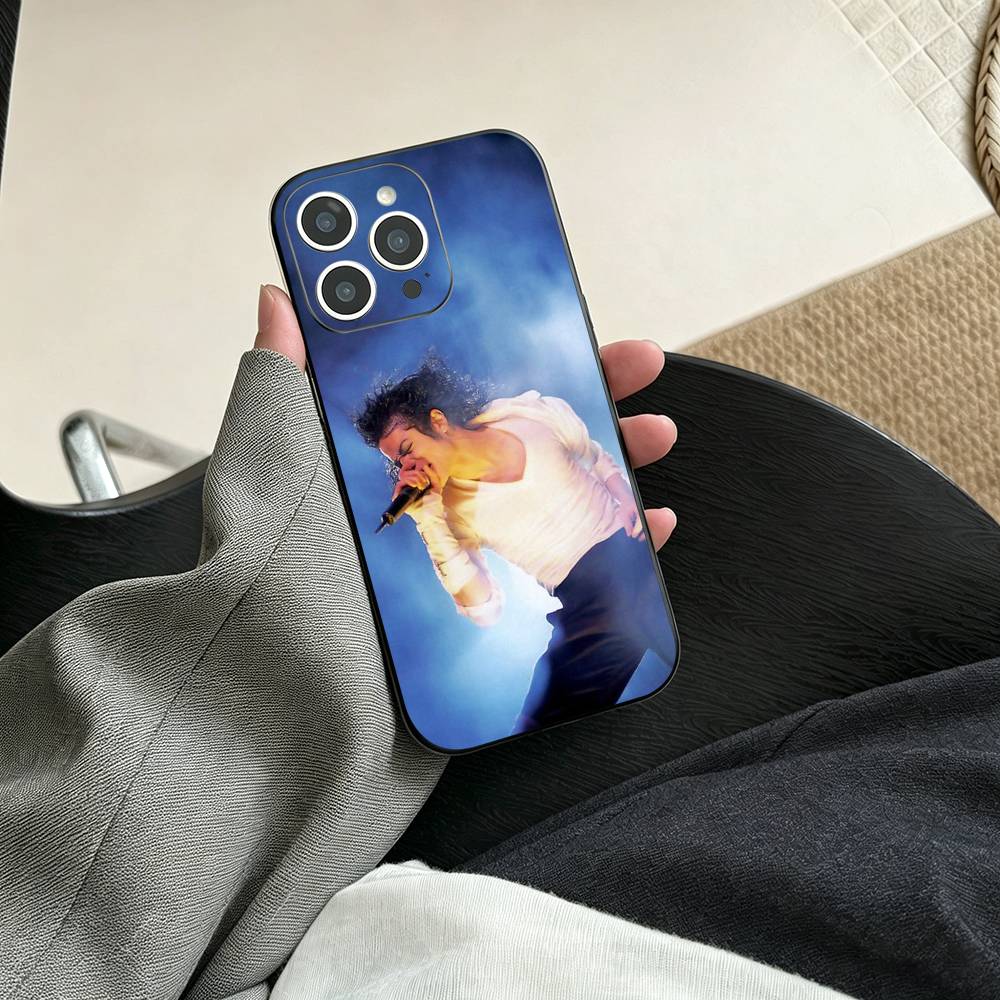 M-Michael Jackson  Phone Case For iPhone 17, 16,15,14,13,12,11 Plus,Pro Max, Others Soft Black Cover
