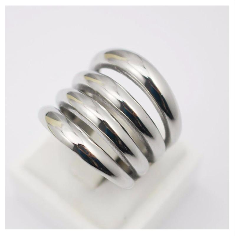 

Silver color Women Long Finger Rings Fashion Jewelry Stainless Steel Muliti Layer Ring Size 5 6 7 7.5 8 9 10 11 11.5 5
