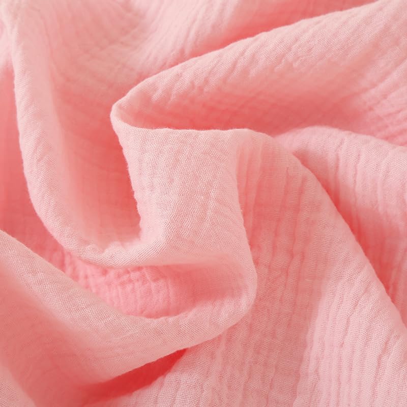 Marshmallow Double Comfortable Loungewear Salmon Women's Spring/Summer Pajamas, 100% Cotton, Gauze, V-Neck, Moisture-Wicking, Quick-Drying, Sleepwear,